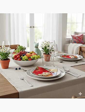 20 serviettes en papier 33 x 33 cm Chiots de Noel