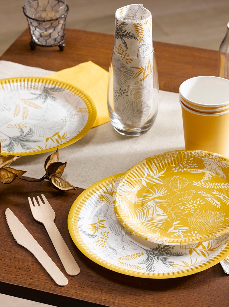 20 serviettes en papier 33 x 33 cm Exotic mood Blanc - Kiabi