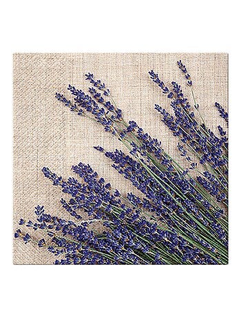 20 serviettes en papier 33 x 33 cm Lavande