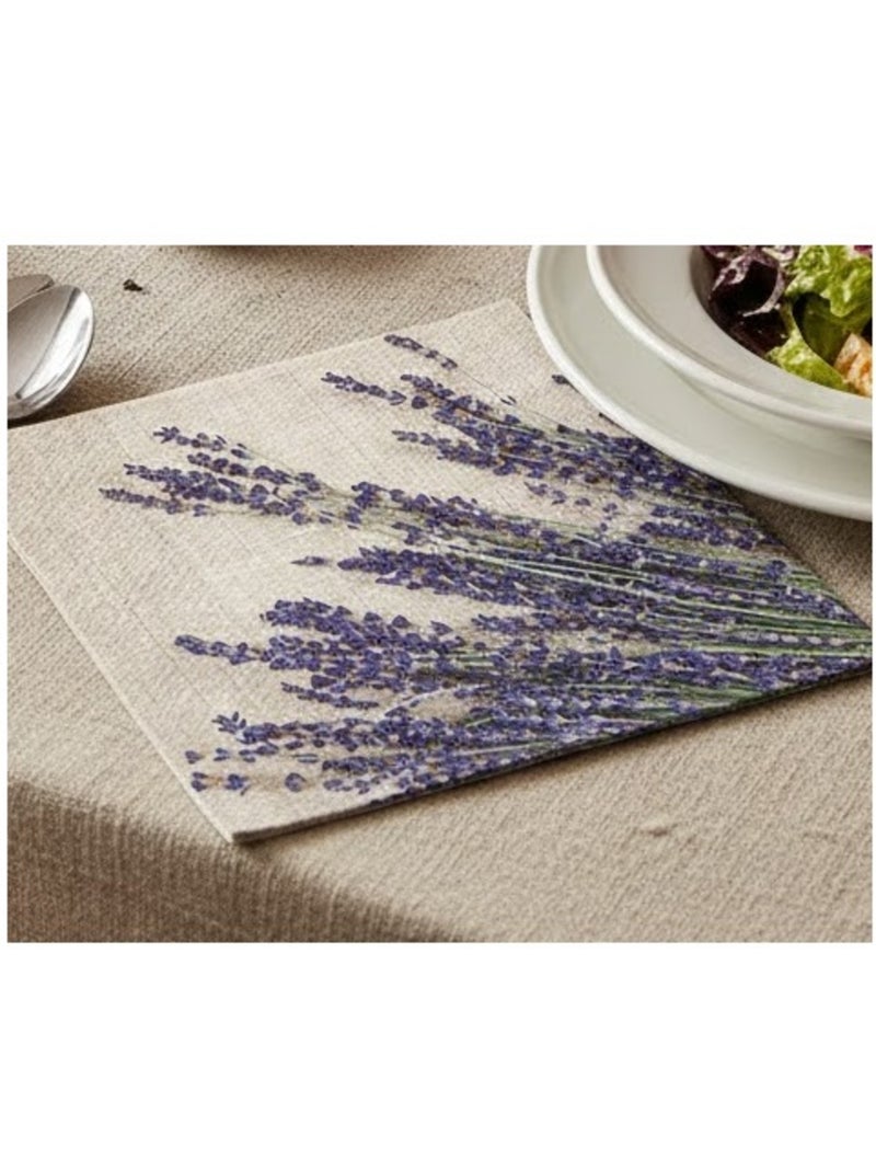 20 serviettes en papier 33 x 33 cm Lavande Violet - Kiabi