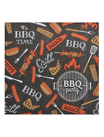 20 serviettes en papier BBQ Party