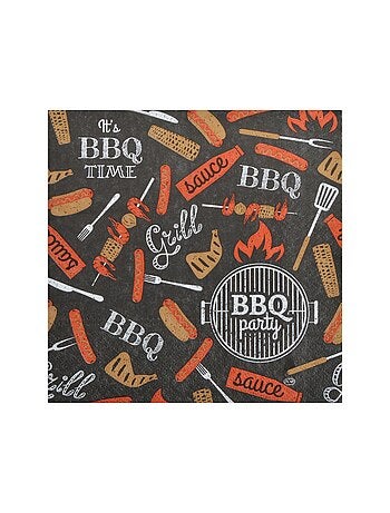 20 serviettes en papier BBQ Party