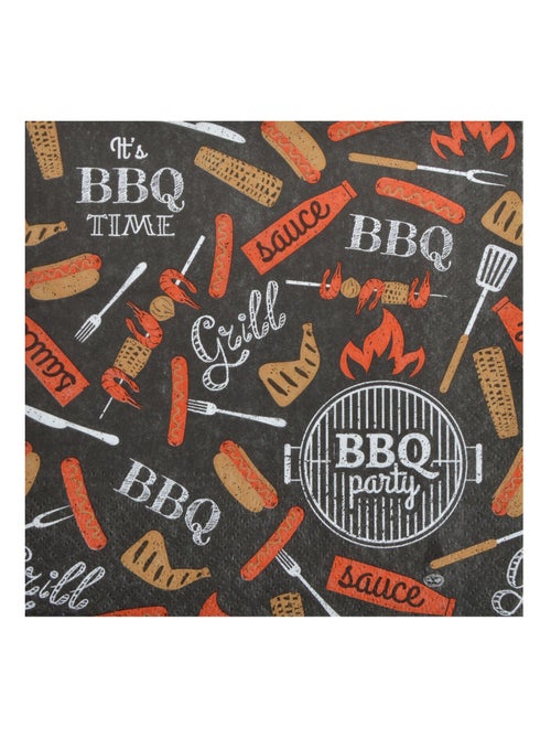 20 serviettes en papier BBQ Party - Kiabi