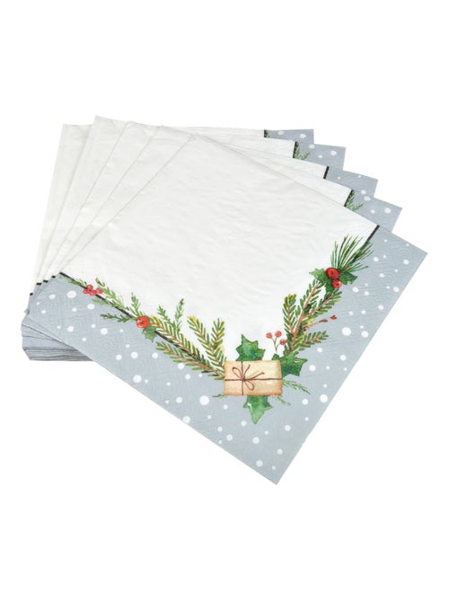 20 serviettes en papier Branche de sapin - Kiabi