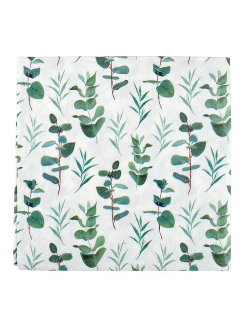 20 serviettes en papier Branche d'eucalyptus - Kiabi