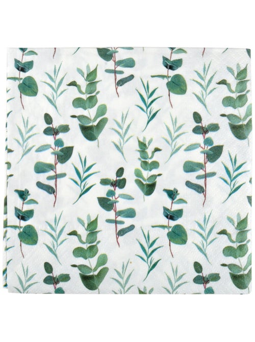 20 serviettes en papier Branche d'eucalyptus - Kiabi 20 serviettes en papier Branche d'eucalyptus - Kiabi