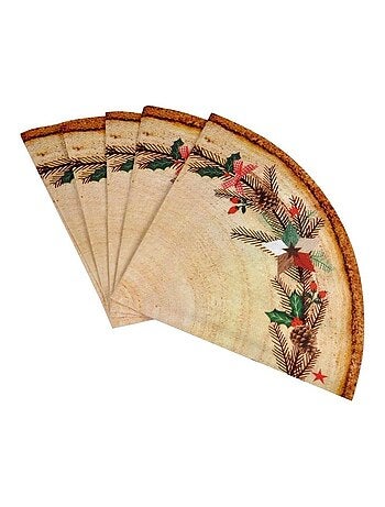 20 serviettes en papier Coeur de bois