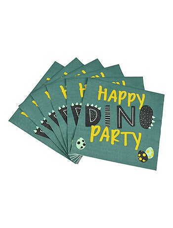 20 serviettes en papier Dino Party