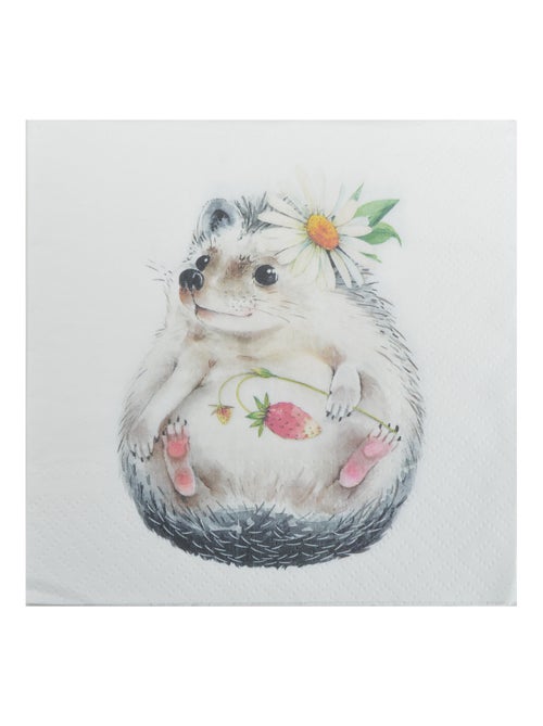 20 serviettes en papier Herisson mignon - Kiabi