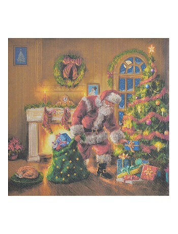 20 serviettes en papier Pere noel et cadeaux