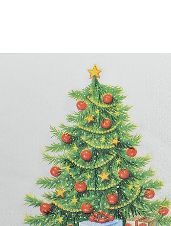20 serviettes en papier Sapin de noel touffu