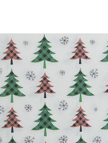 20 serviettes en papier Sapins
