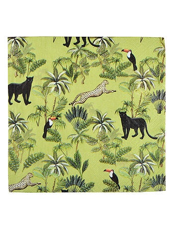 20 serviettes en papier Toucan palmeraie