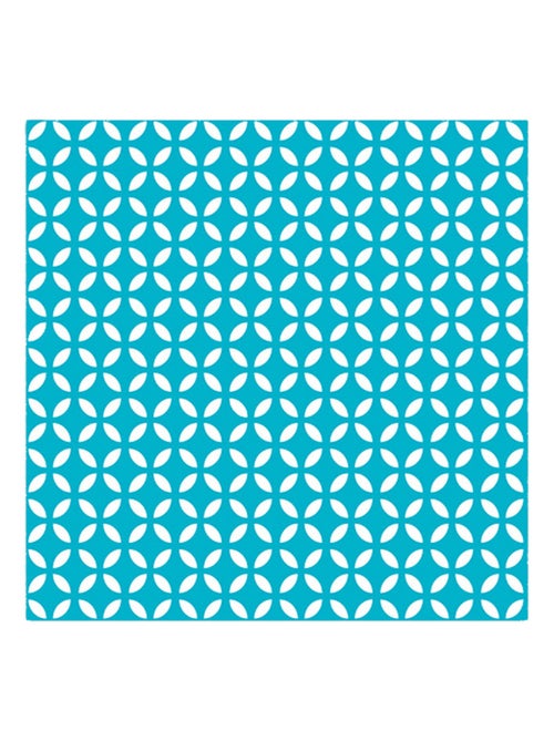 20 serviettes papier geometrique bleu - Kiabi