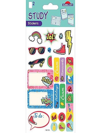 20 Stickers et étiquettes - Bullet journal et - Global Gift