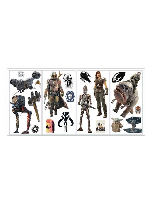 20 Stickers repositionnables Mandalorian 21X33CM - Kiabi