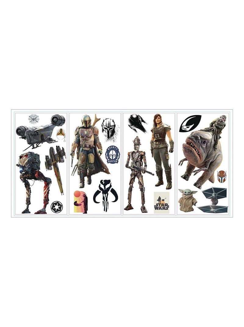 20 Stickers repositionnables Mandalorian 21X33CM Multicolore - Kiabi