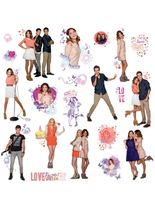21 Stickers Géant Violetta Disney - Kiabi