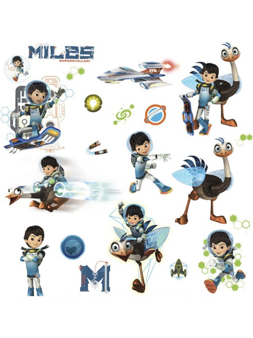 21 Stickers personnages Miles dans l'espace Disney - Kiabi