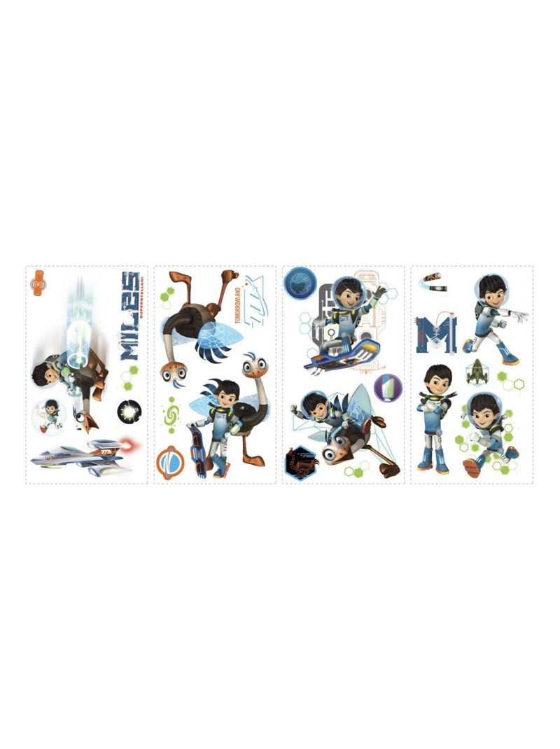 21 Stickers personnages Miles dans l'espace Disney Multicolore - Kiabi