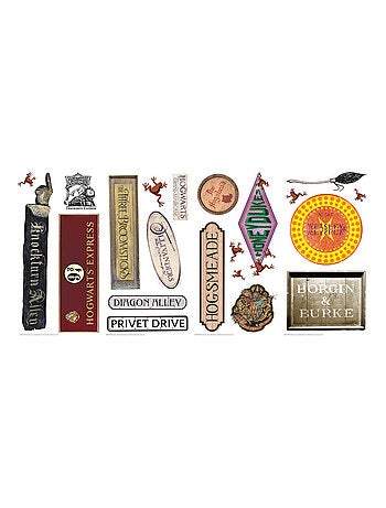 21 Stickers repositionnables Expressions et signes Harry Potter 182 CM X 20 CM