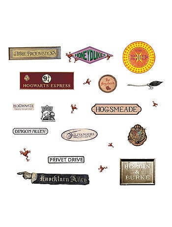 21 Stickers repositionnables Expressions et signes Harry Potter 182 CM X 20 CM