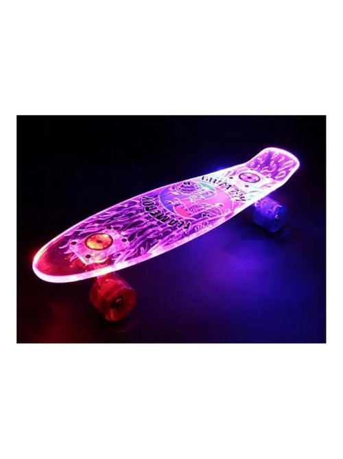 213 Street Skateboard Retro Cruiser Lumineux Flameboy - Kiabi