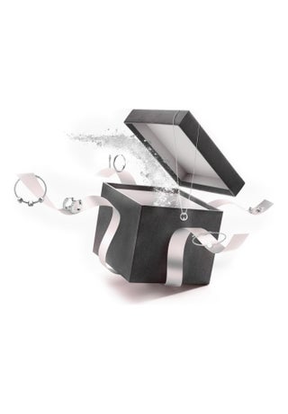 24 bijoux surprises pour Calendrier de l'avent - Argenté et Cristal ou blanc