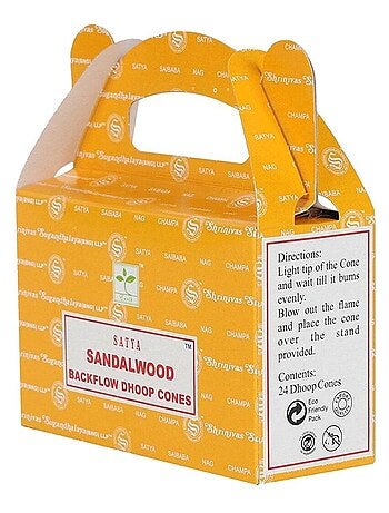 24 cônes d'Encens à refoulement Nag Champa Sandalwood