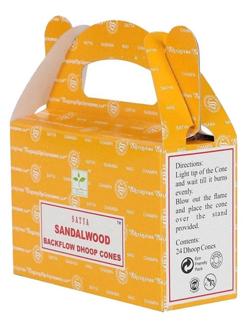 24 cônes d'Encens à refoulement Nag Champa Sandalwood - Kiabi