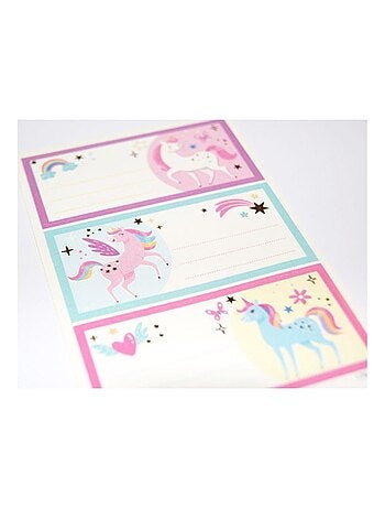 24 étiquettes adhésives scolaires - Rectangle - - Global Gift