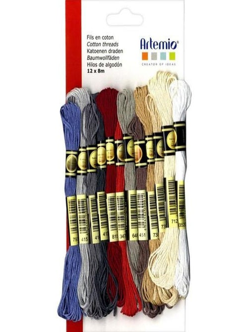 24 fils coton multicolores x 8 m - Automne - Artemio - Kiabi