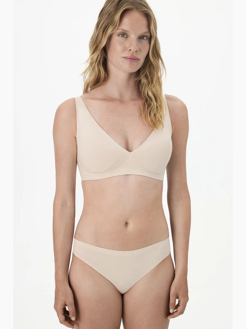 24 hours decollette soutien-gorge à coques amovibles penti Beige argile - Kiabi