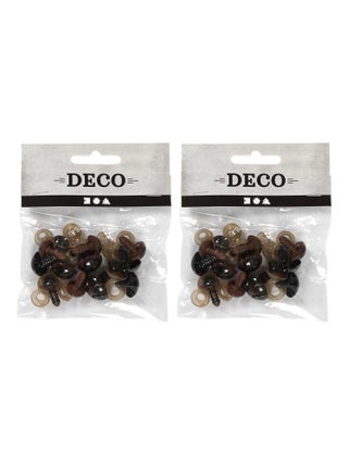 24 nez et yeux pour ours en peluche - 10 à 25 mm - Creotime