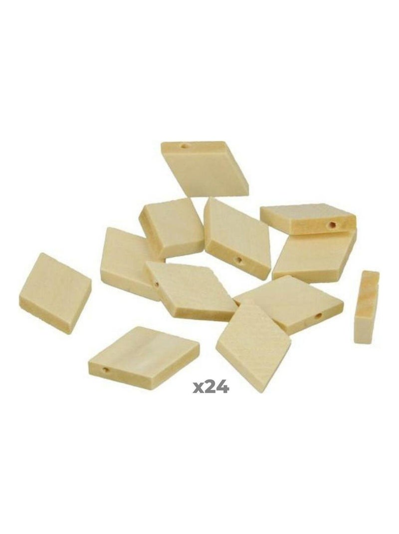 24 perles en bois losanges 30 mm - Artemio N/A - Kiabi