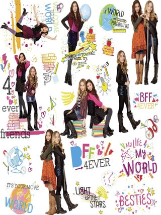 24 Stickers Le Monde de Riley Disney 25x45cm