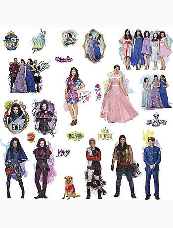24 Stickers personnages Les Descendants Disney