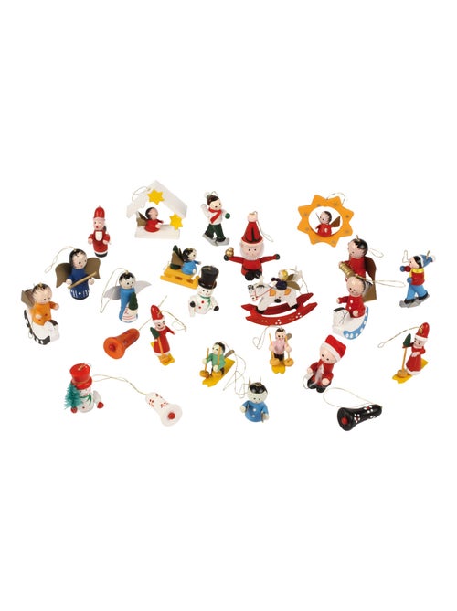 24 Suspensions de Noël Tradition - Bois - Kiabi