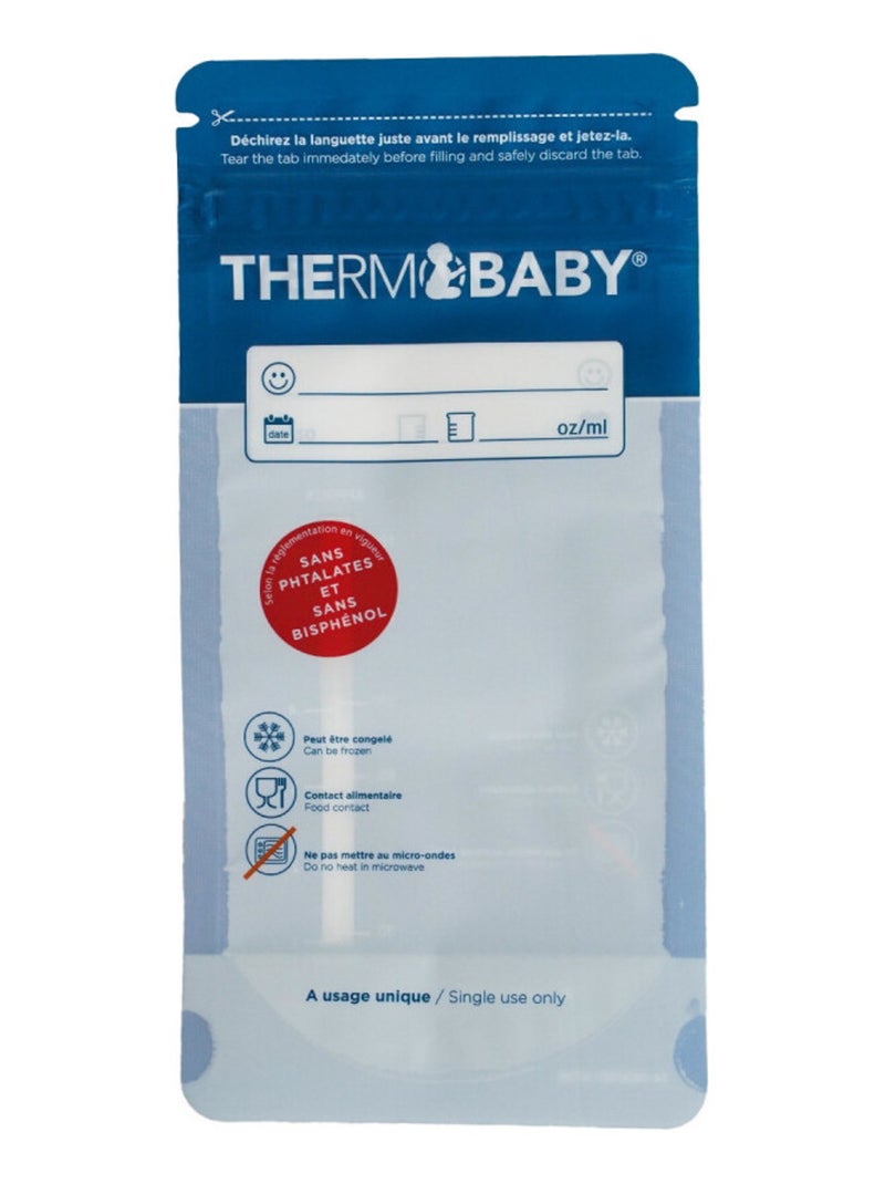 25 sachets conservation de lait TH Blanc - Kiabi