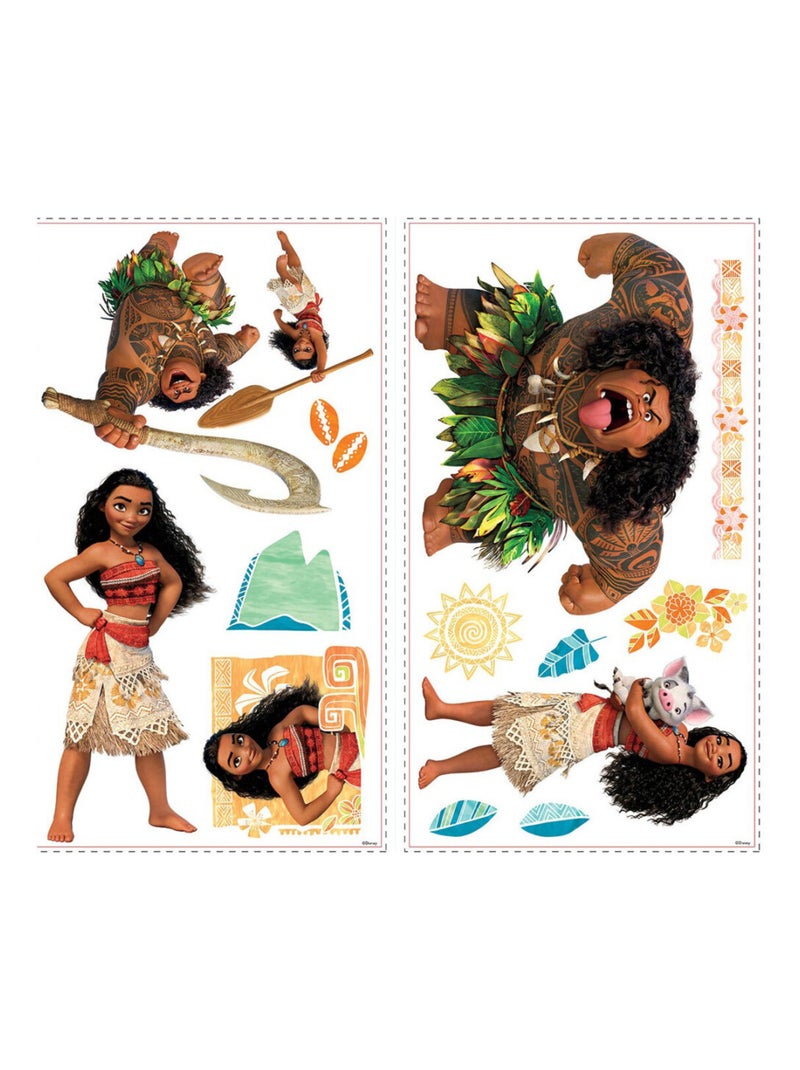 25 Stickers géants Vaiana Disney Multicolore - Kiabi