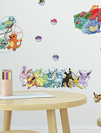 25 Stickers repositionnables Pokemon personnages