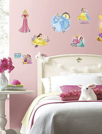 25 Stickers scintillants Princesse Disney Repositionnables 25x45cm