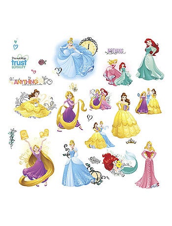 25 Stickers scintillants Princesse Disney Repositionnables 25x45cm