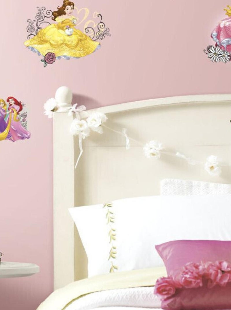 25 Stickers scintillants Princesse Disney Repositionnables 25x45cm Multicolore - Kiabi