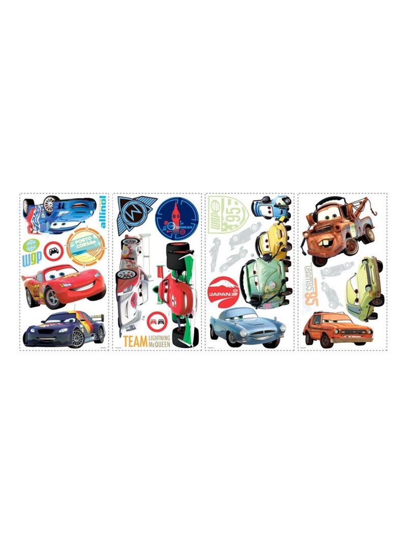 25 Stickers voiture Cars 2 Disney Rouge - Kiabi