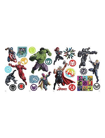 26 Stickers Super Héros Disney Marvel Avengers repositionnables 20 CM X 25 CM