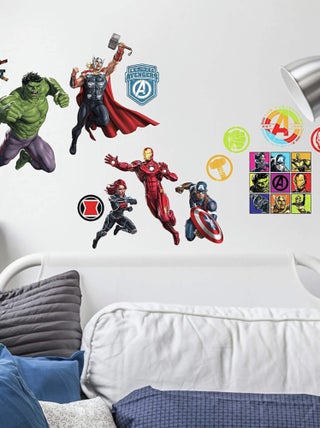 26 Stickers Super Héros Disney Marvel Avengers repositionnables 20 CM X 25 CM
