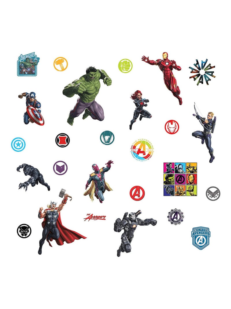 26 Stickers Super Héros Disney Marvel Avengers repositionnables 20 CM X 25 CM Multicolore - Kiabi
