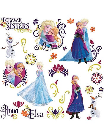 27 Stickers Anna et Elsa La Reine des Neiges Disney Frozen
