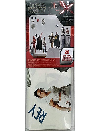 28 Stickers Star Wars - modèle L'Ascension de Skywalker avec Rey, Poe, Finn et Kylo Ren